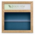 United Visual Products Outdoor Enclosed Combo Board, 42"x32", Bronze Frame/Black & Apricot UVCB4232ODBZ-BLACK-APRICOT